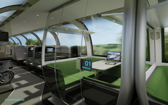 英国设计师创作未来高速列车似豪华公寓(组图)